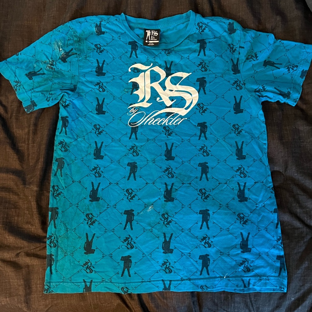 Ryan sheckler shirt size medium. Blue and black
